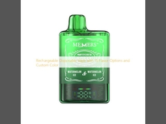 Vape rechargeable jetable avec 15 options de saveur et de couleur personnalisée